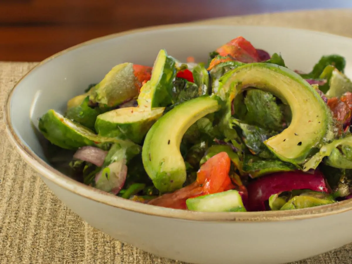 House Mixed Green Salad with Avocado House Mixed Green Salad with Avocado