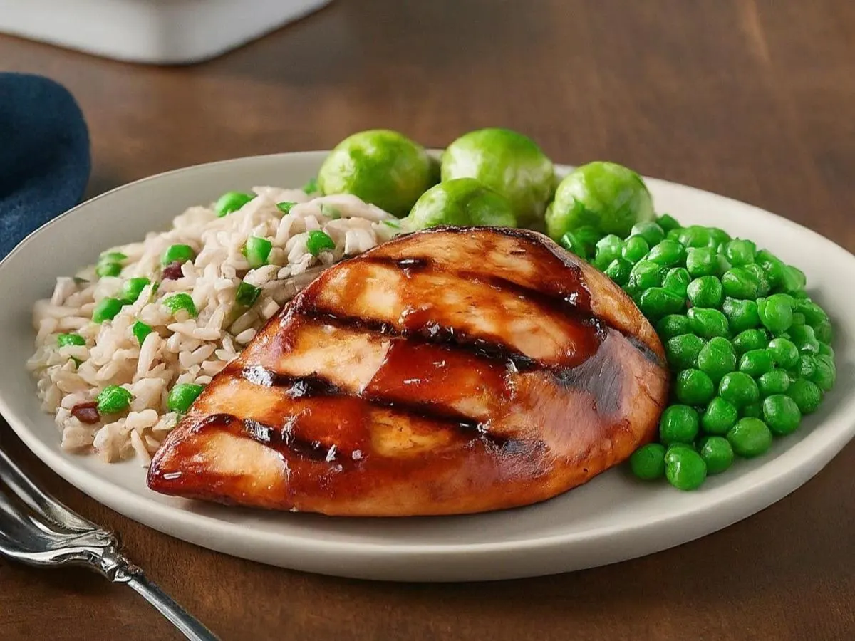 Mango BBQ Chicken w/ Brussels Sprouts Mango BBQ Chicken w/ Brussels Sprouts