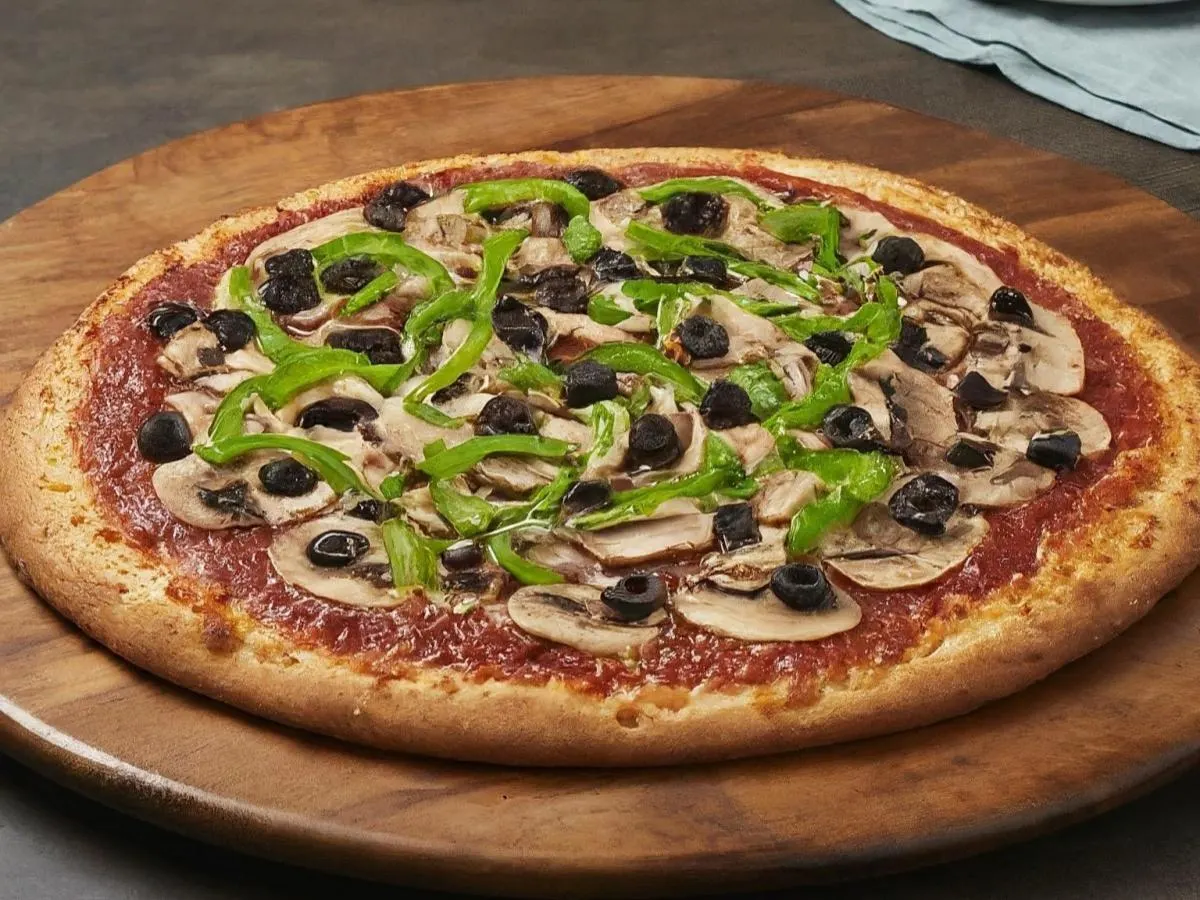 12" Medium Vegan Mushroom, Bell Peppers, and Olives Pizza 12" Medium Vegan Mushroom, Bell Peppers, and Olives Pizza