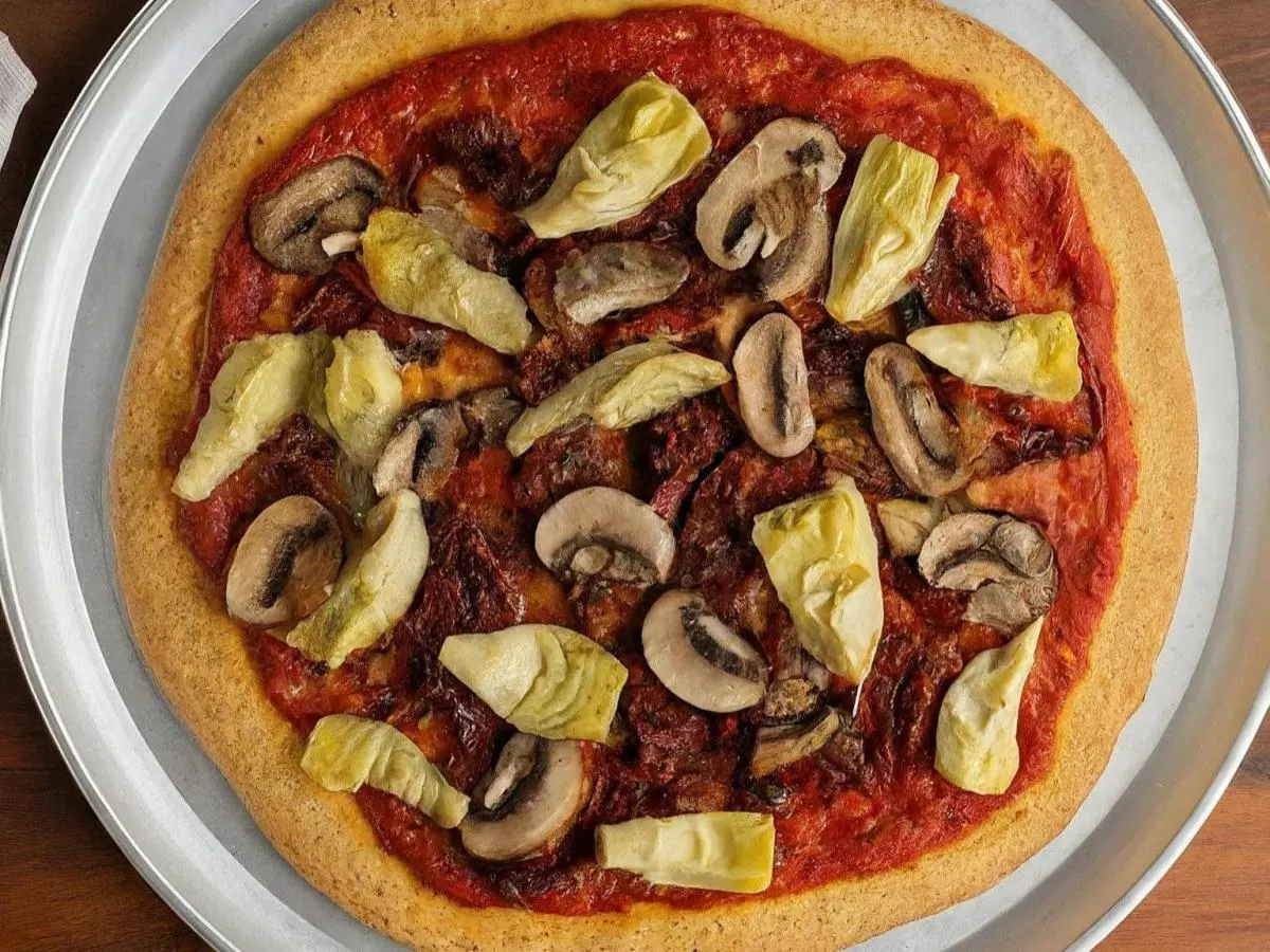 10" Small Gluten Free Vegan Sundried Tomato, Artichoke Hearts, and Mushroom Pizza 10" Small Gluten Free Vegan Sundried Tomato, Artichoke Hearts, and Mushroom Pizza