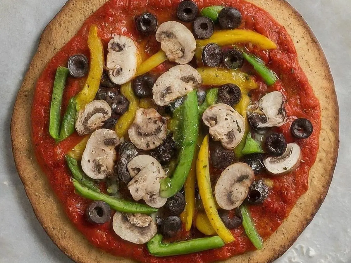 10" Small Gluten Free Vegan Mushroom, Bell Pepper, and Olive Pizza 10" Small Gluten Free Vegan Mushroom, Bell Pepper, and Olive Pizza
