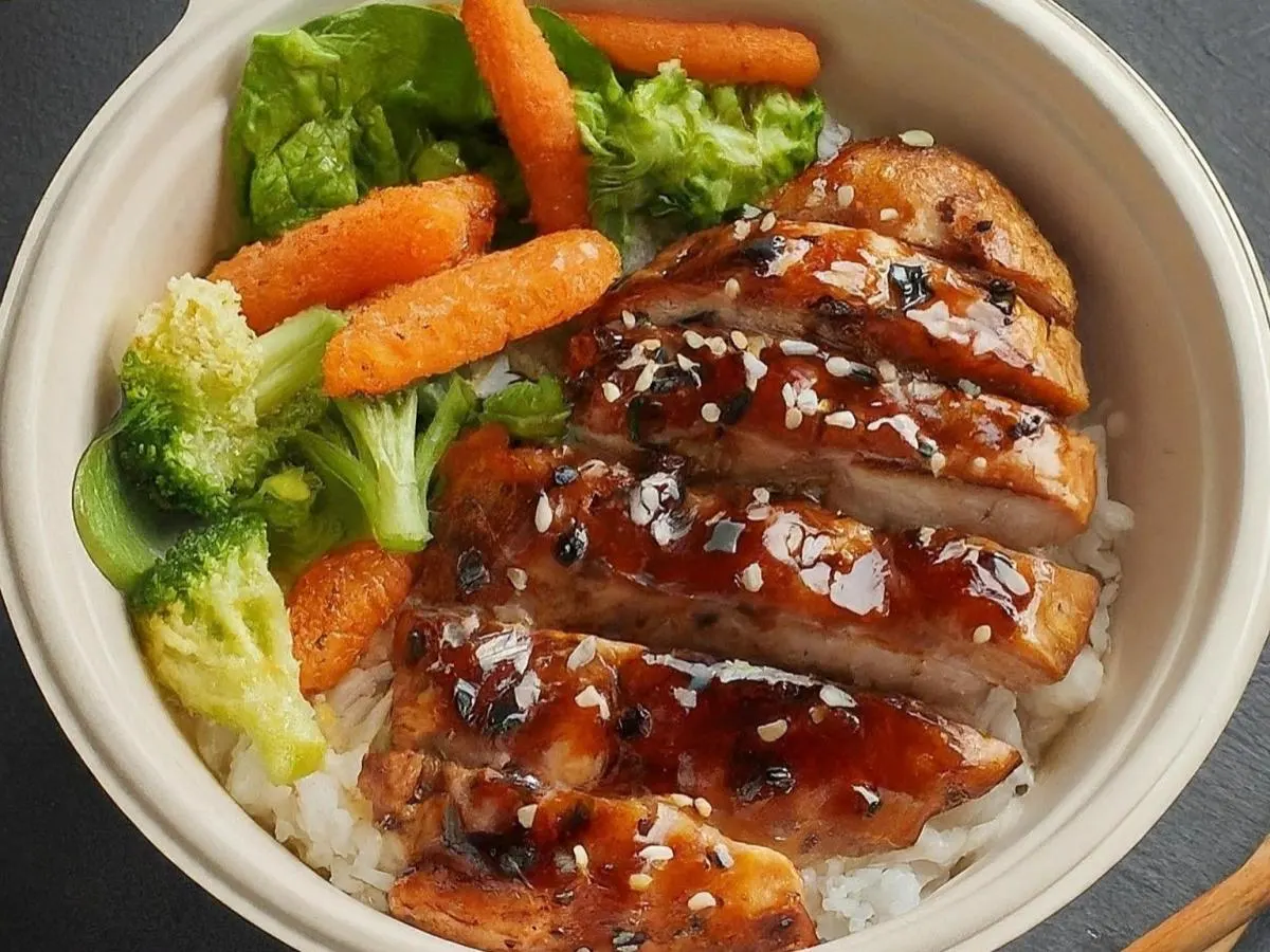 Chicken Teriyaki Boxed Meal with Spicy! Teriyaki Sauce