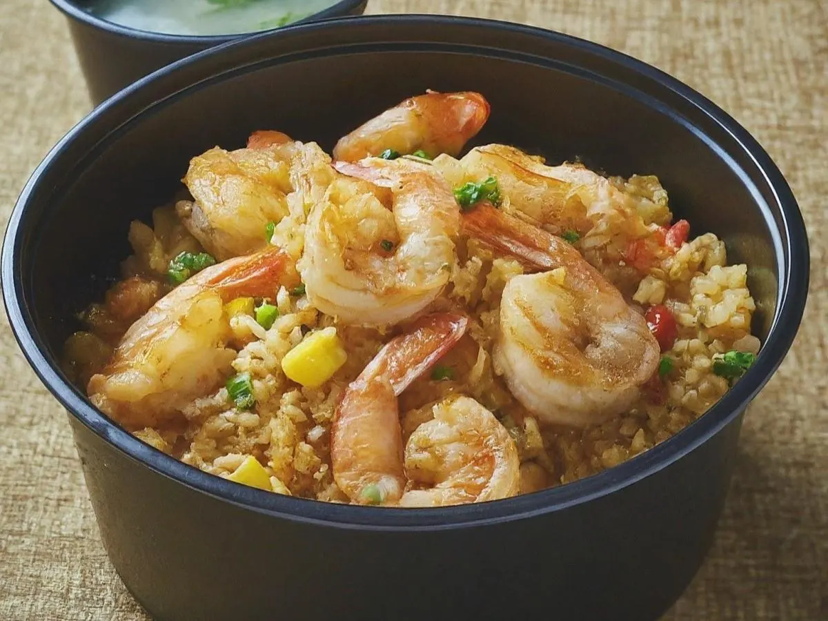 Shrimp Fried Rice Boxed Meal with Miso Soup