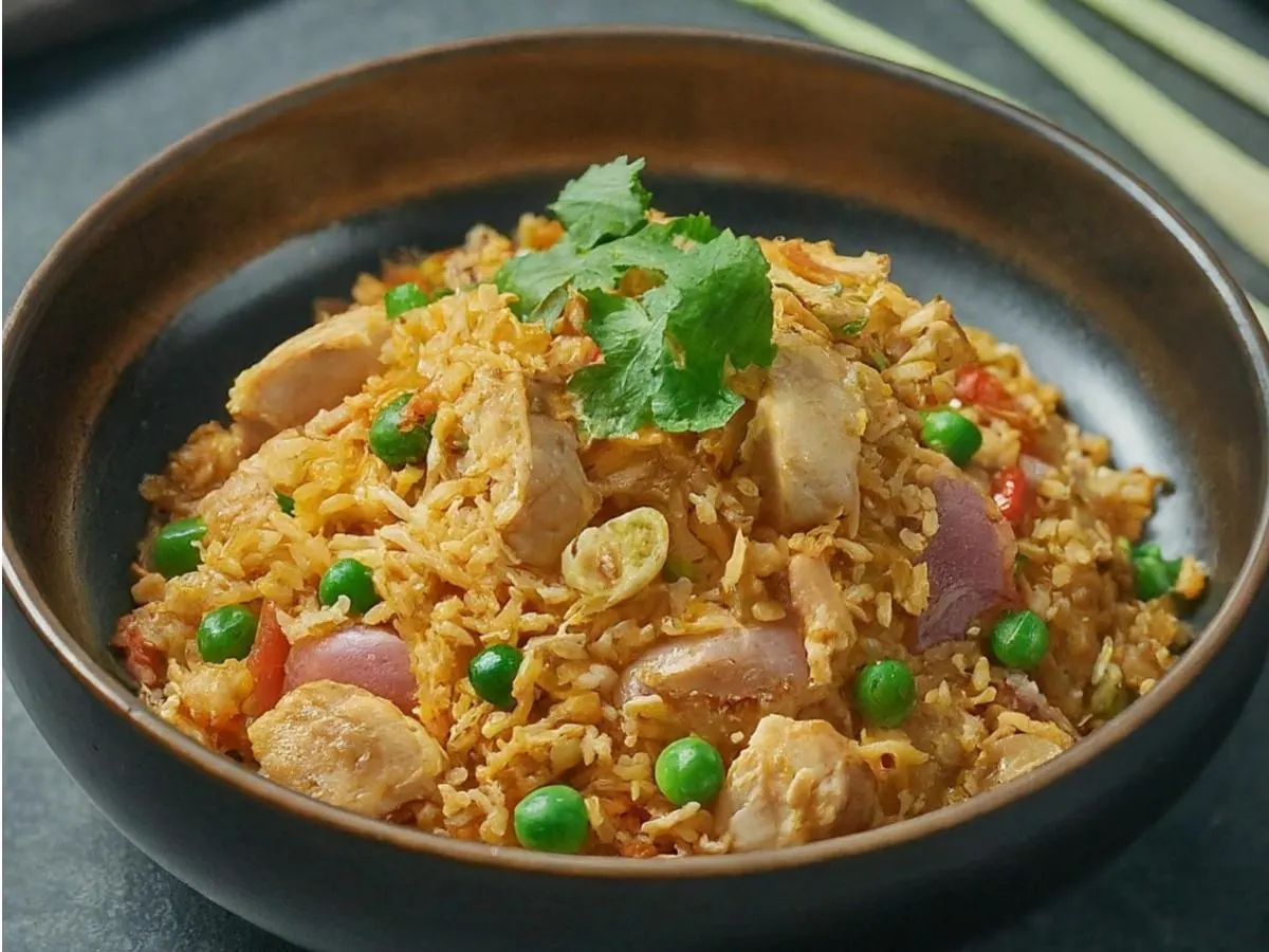 Tom Yum Fried Rice with Chicken Tom Yum Fried Rice with Chicken
