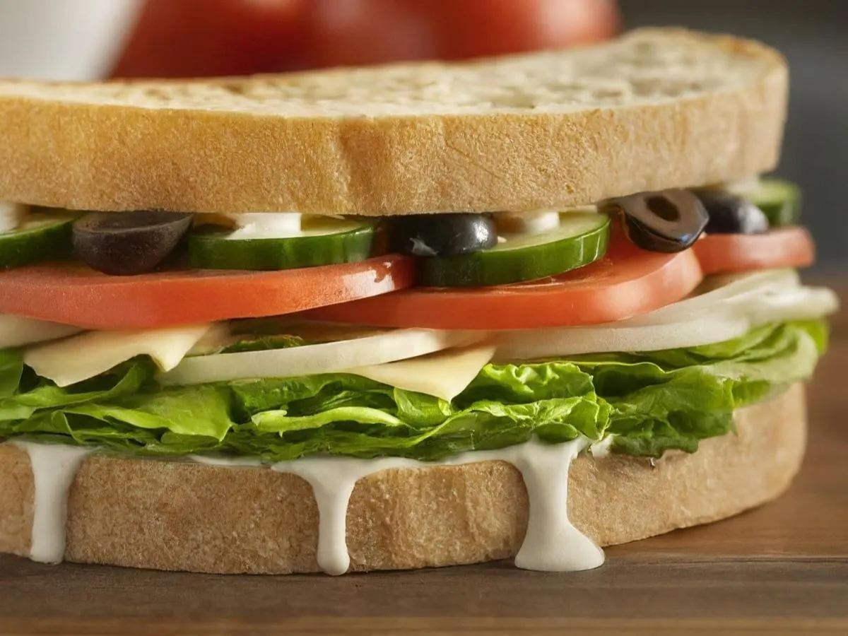 Gluten Free Fresh Veggie and Provolone Sandwich Gluten Free Fresh Veggie and Provolone Sandwich