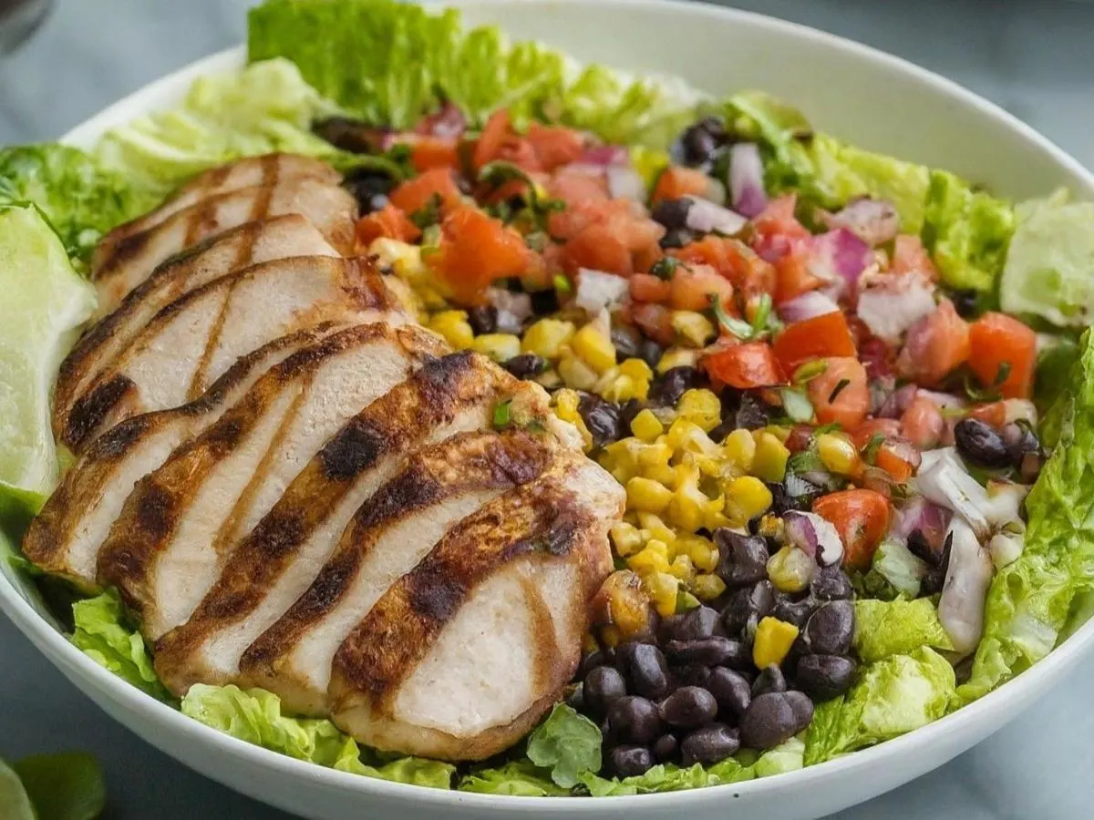 Santa fe Salad with Grilled Chicken and Balsamic Vinaigrette Santa fe Salad with Grilled Chicken and Balsamic Vinaigrette