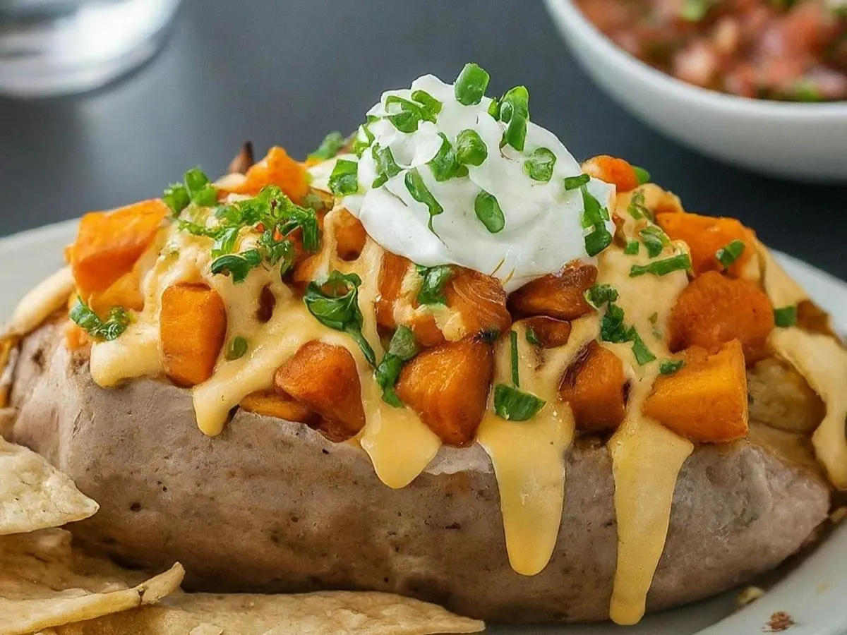 Baked Potato with Sweet Potato and Cauliflower Baked Potato with Sweet Potato and Cauliflower