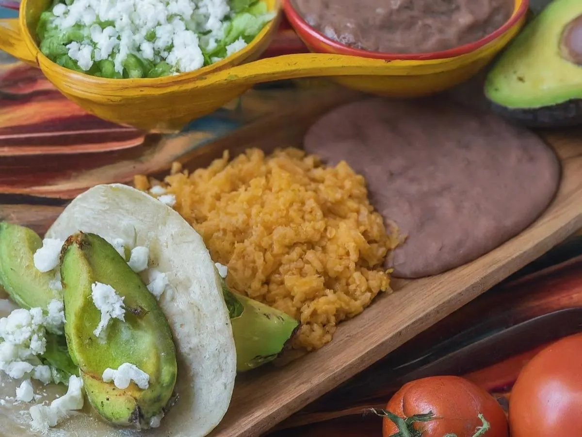 Fried Avocado Taco Plate Fried Avocado Taco Plate