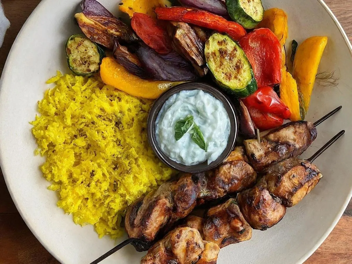 Souvlaki Chicken Plate Souvlaki Chicken Plate