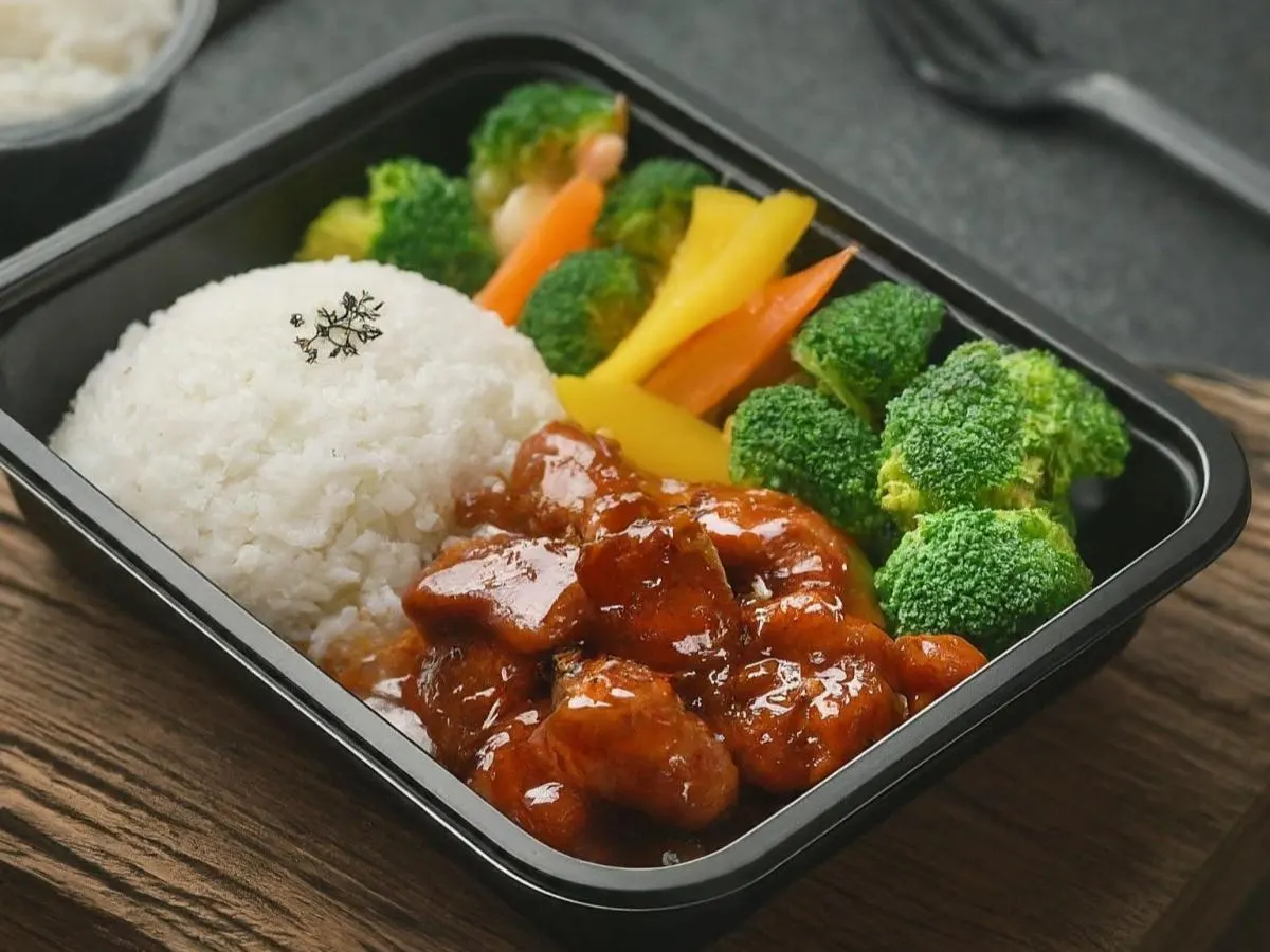Bourbon Pork with Veggies and Rice Bourbon Pork with Veggies and Rice