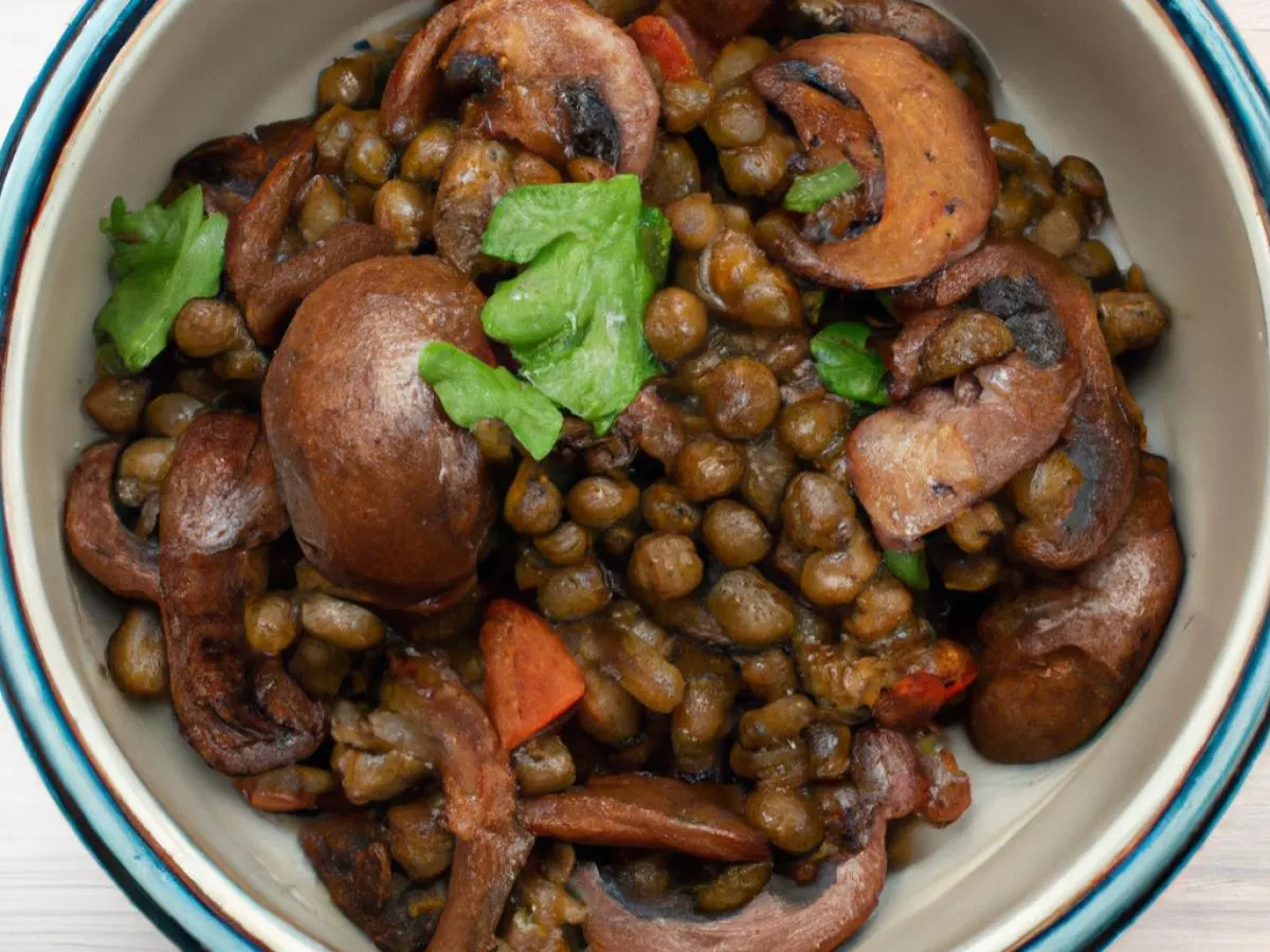Portobello Mushrooms & Lentils