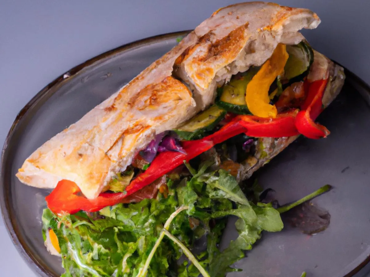 Gluten-Free Grilled Vegetable Sandwich (No Cheese)