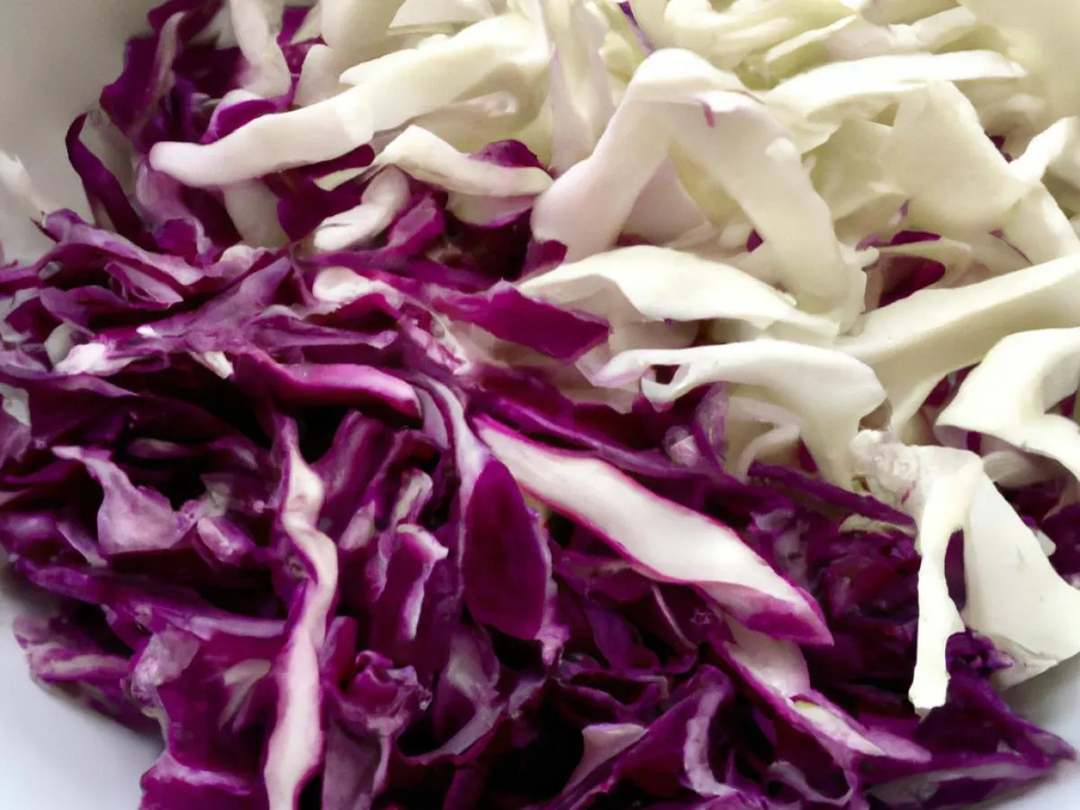 Sliced White & Red Cabbage Sliced White & Red Cabbage
