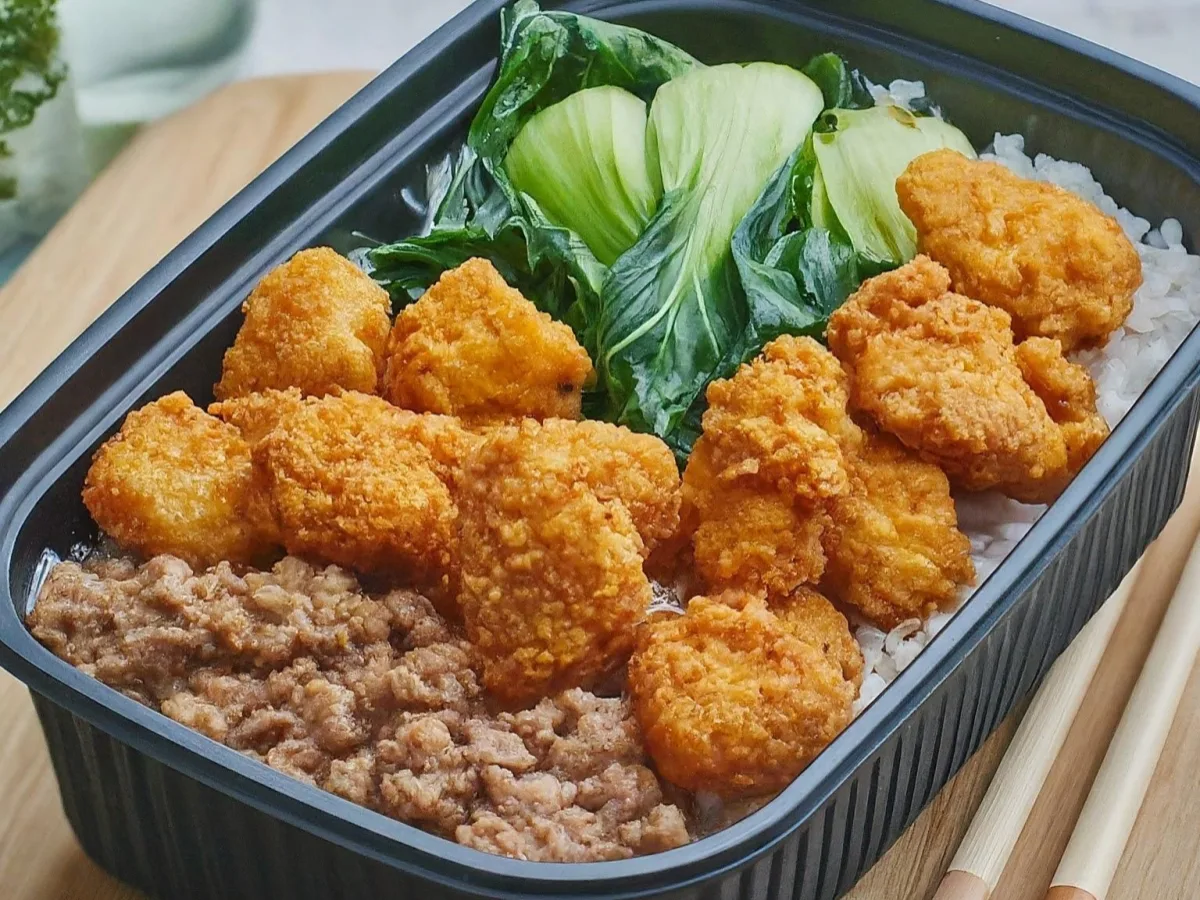 Popcorn Chicken over Rice Popcorn Chicken over Rice