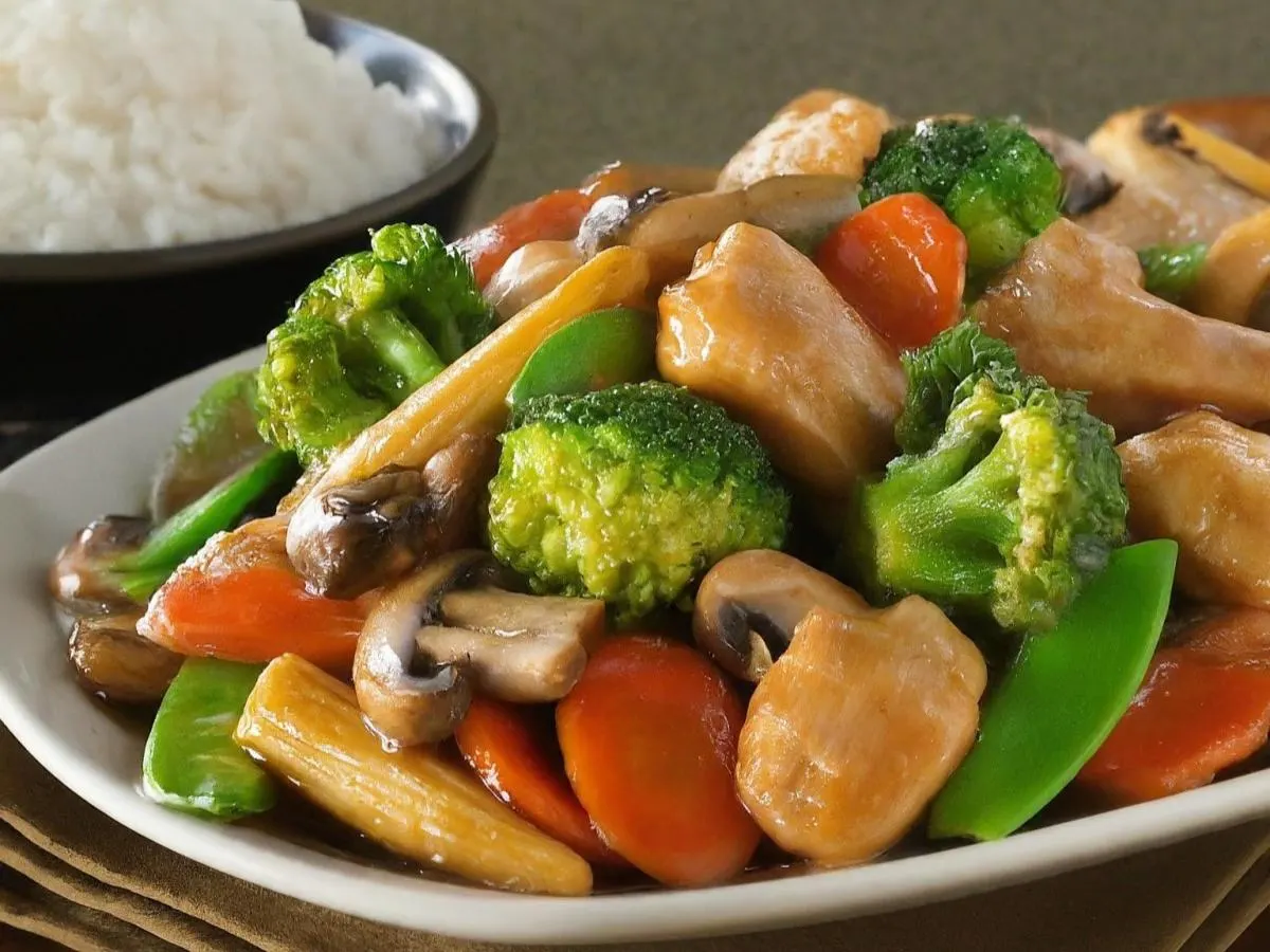 Chicken with Mixed Vegetables and Rice