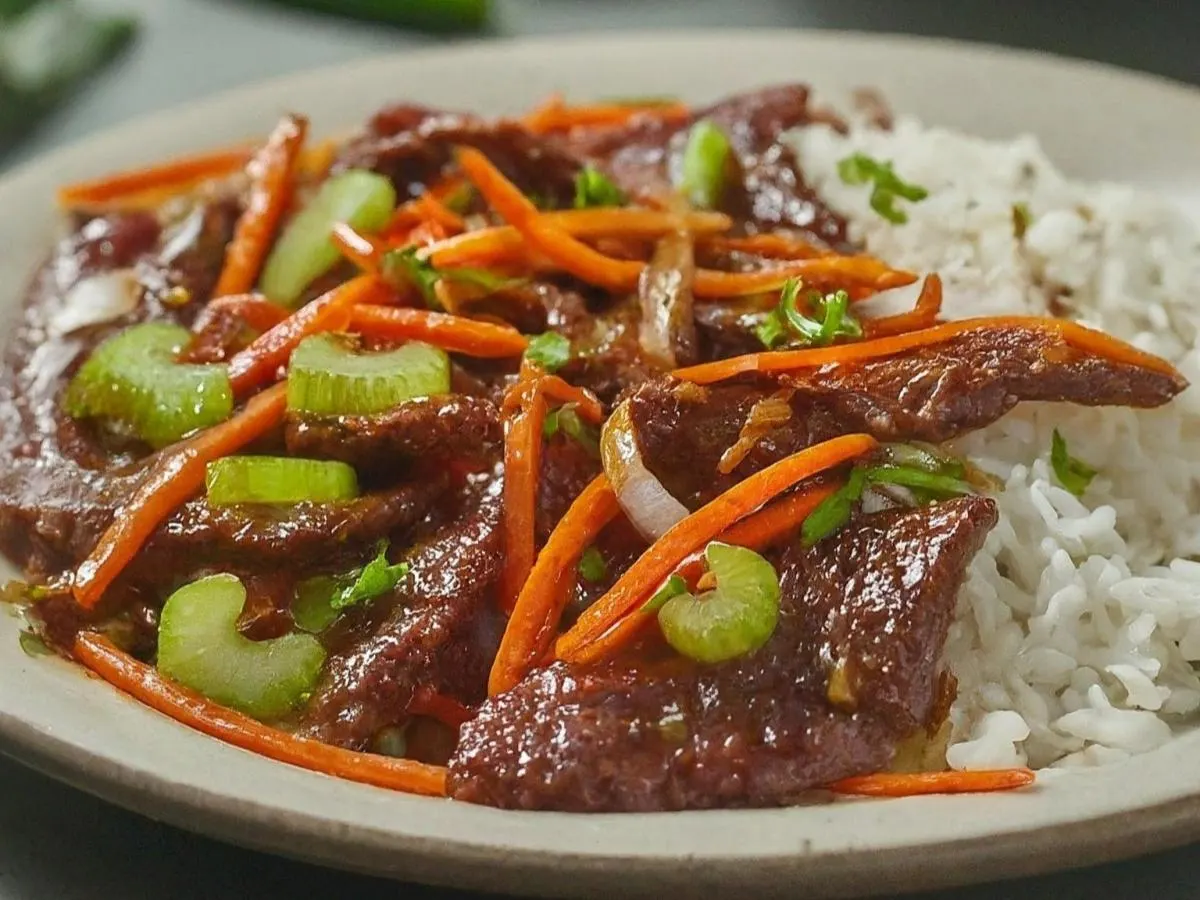 Szechuan Beef and Rice