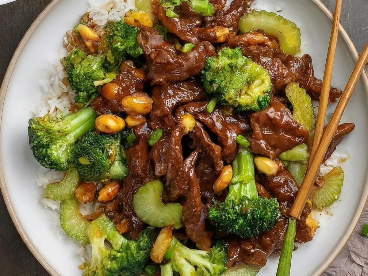 Kung Pao Beef and Rice