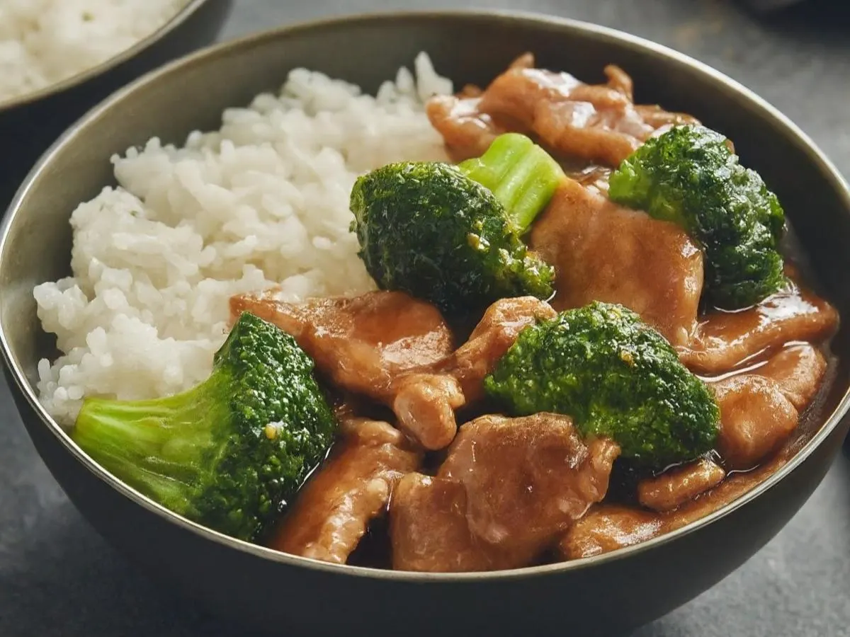 Pork with Broccoli and Rice