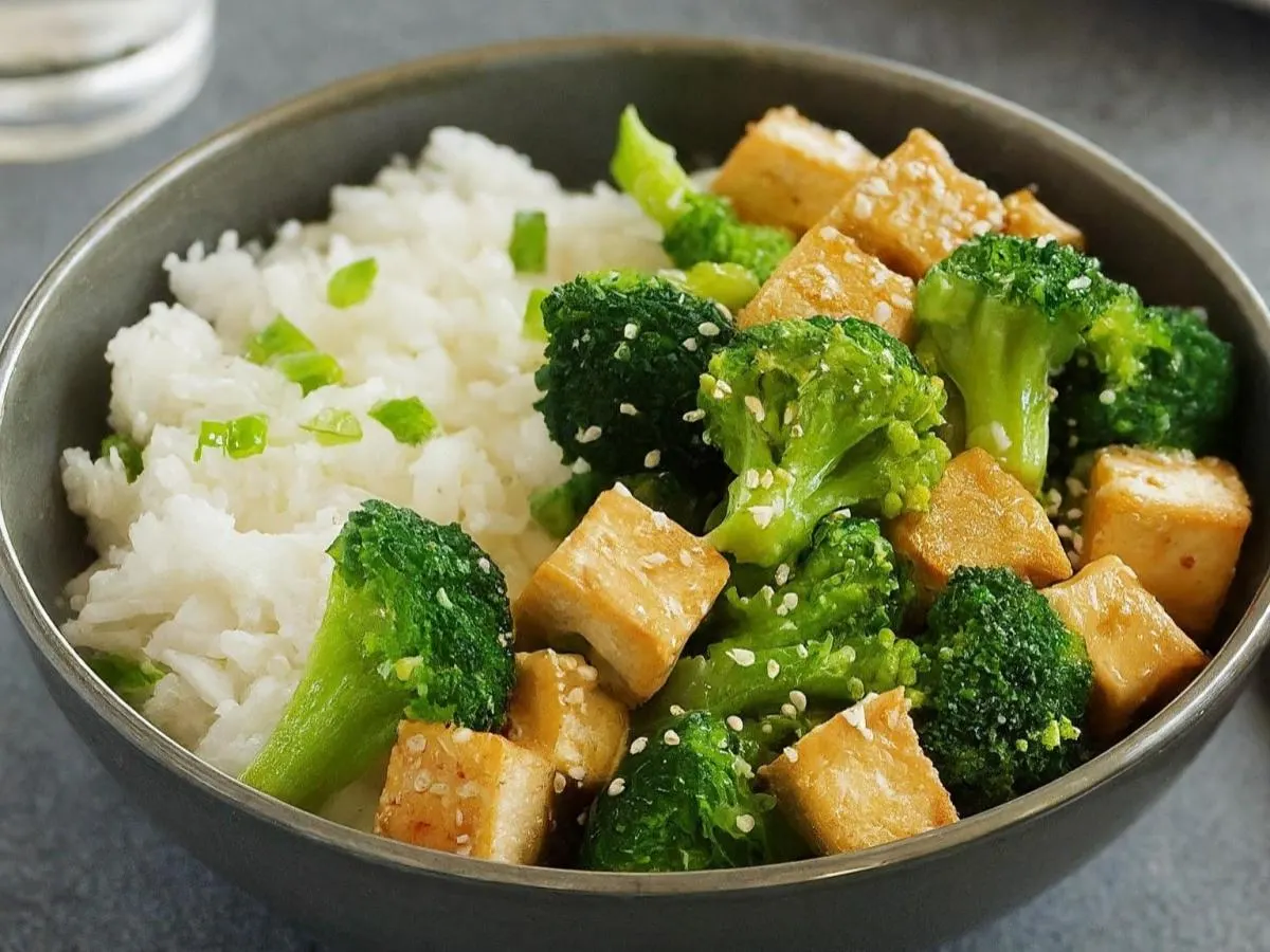 Vegan Sesame Tofu and Rice