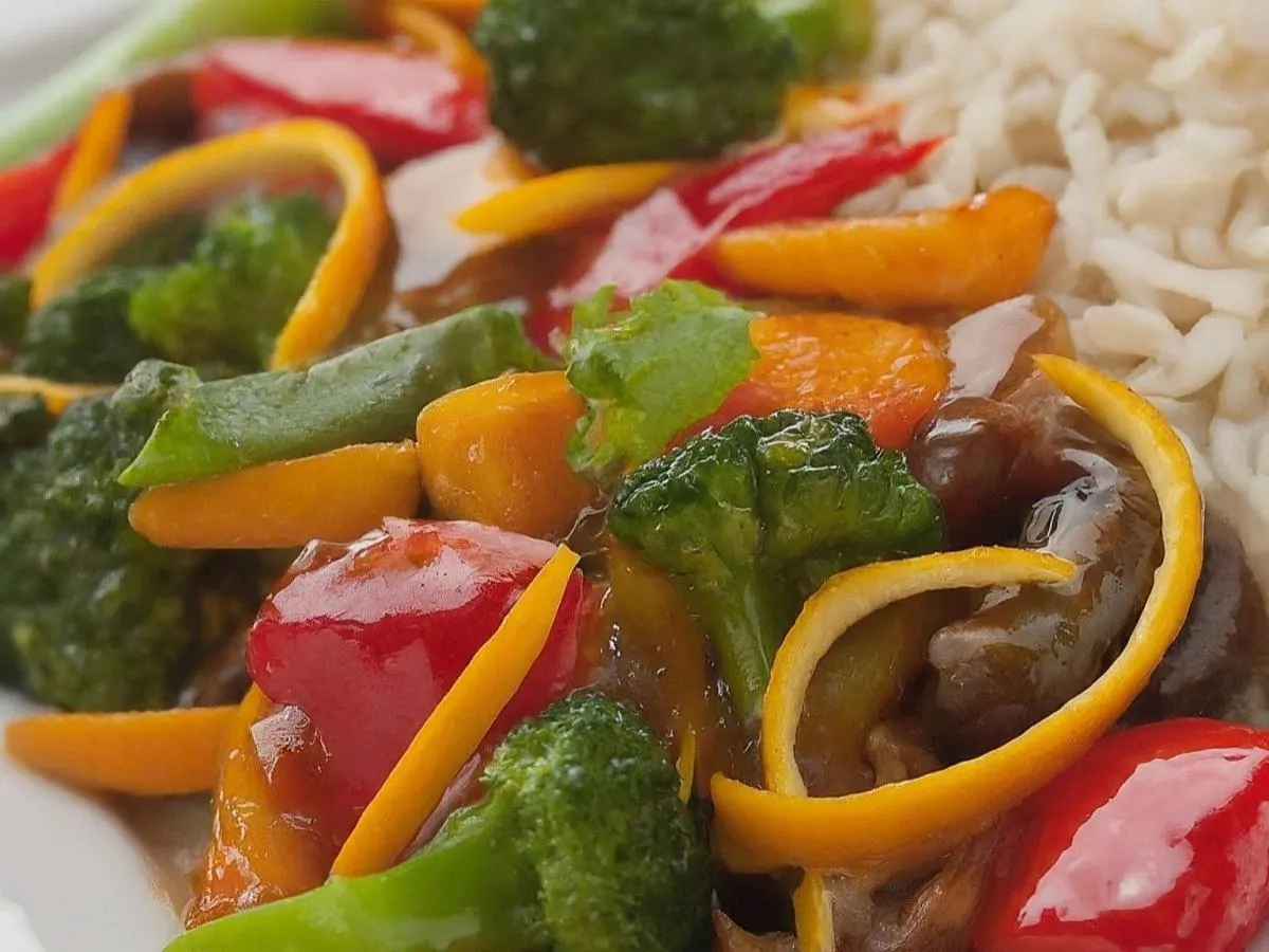 Vegan Orange Mixed Vegetables and Rice