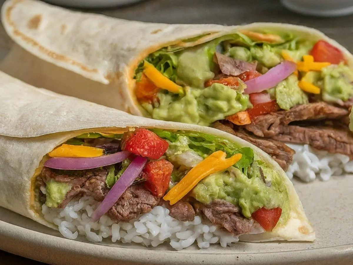 Beef Goddess Wrap with White Rice Beef Goddess Wrap with White Rice