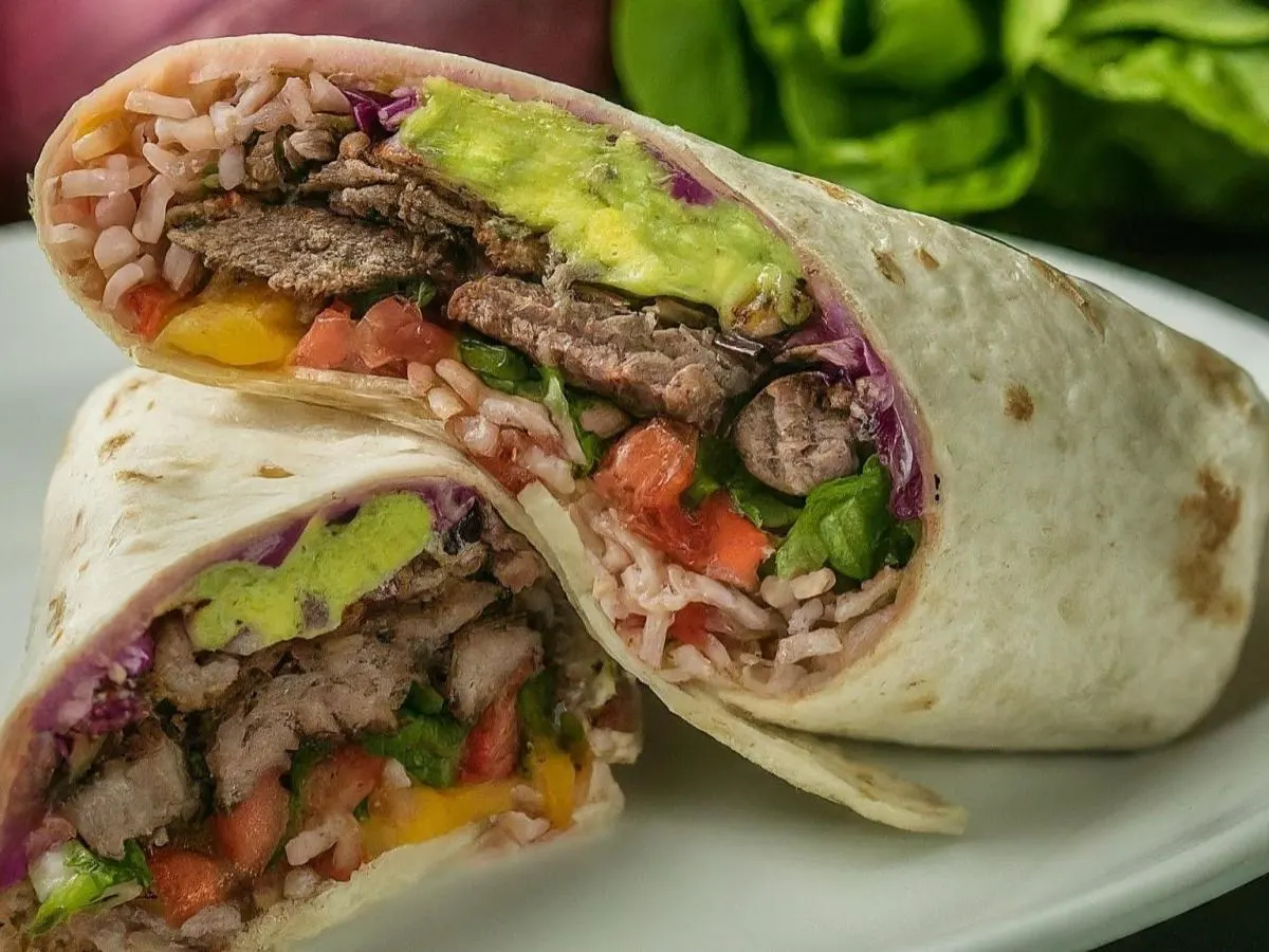Beef Goddess Wrap with Brown Rice Beef Goddess Wrap with Brown Rice