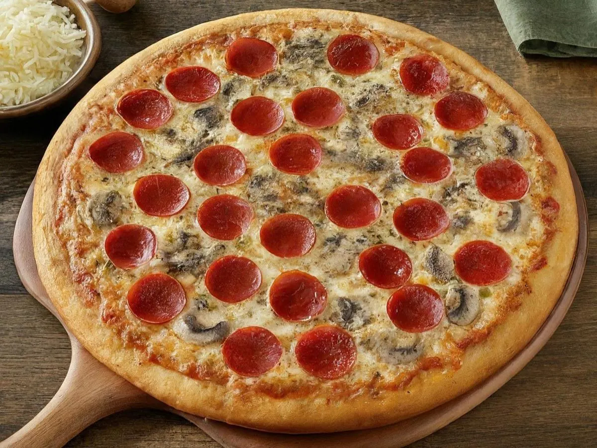 Large Pepperoni Mushroom Pizza