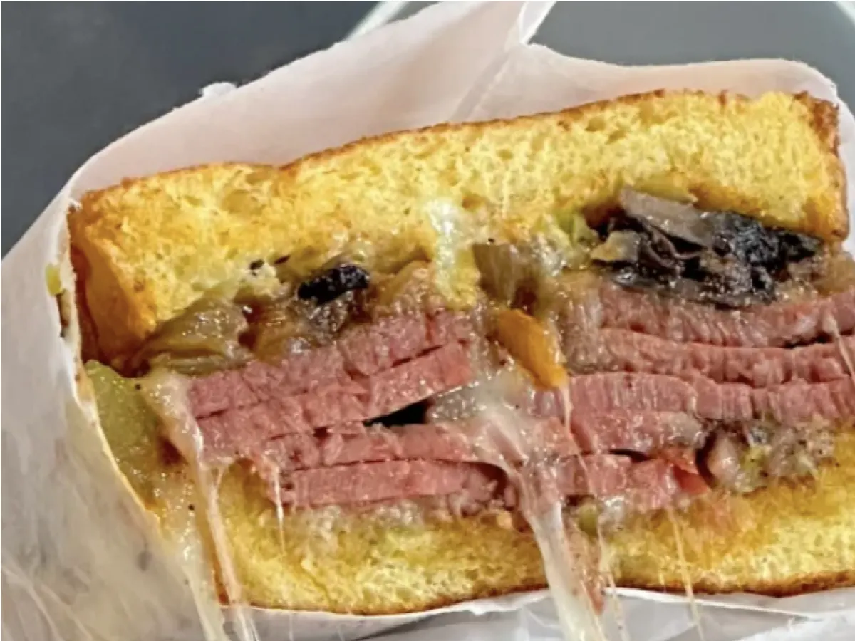 Texas Toast Pastrami Sandwich and House Chips Texas Toast Pastrami Sandwich and House Chips