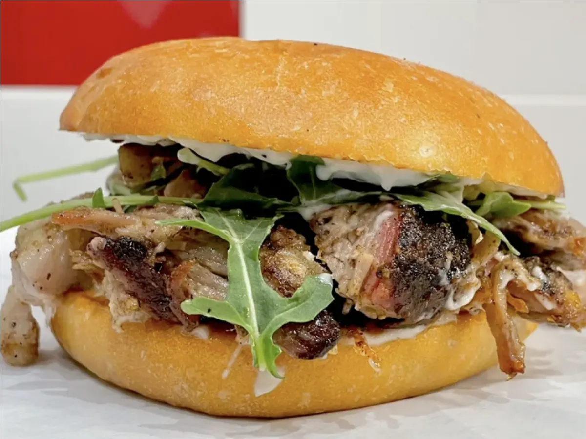 Porchetta Sandwich and Pastrami Potato Salad Porchetta Sandwich and Pastrami Potato Salad