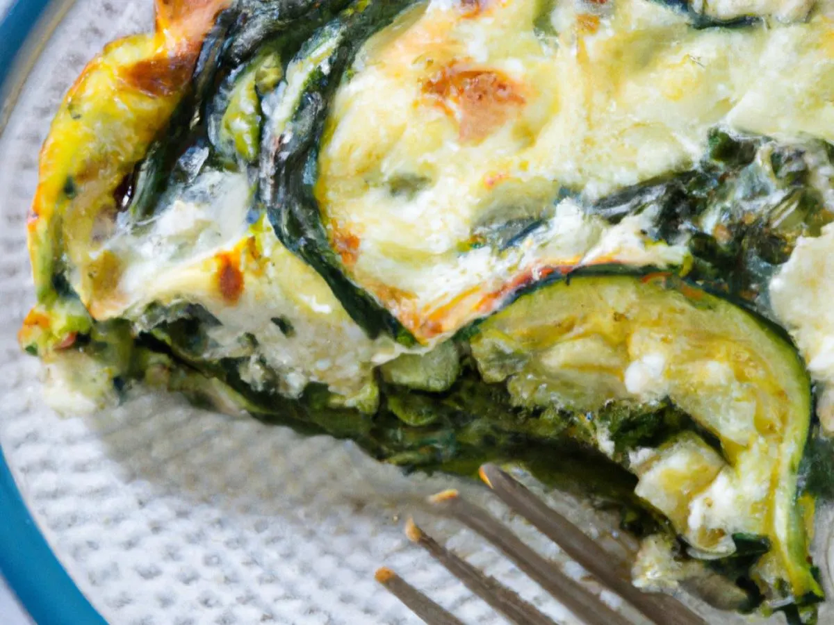 Baked Spinach and Zucchini Egg White Frittata