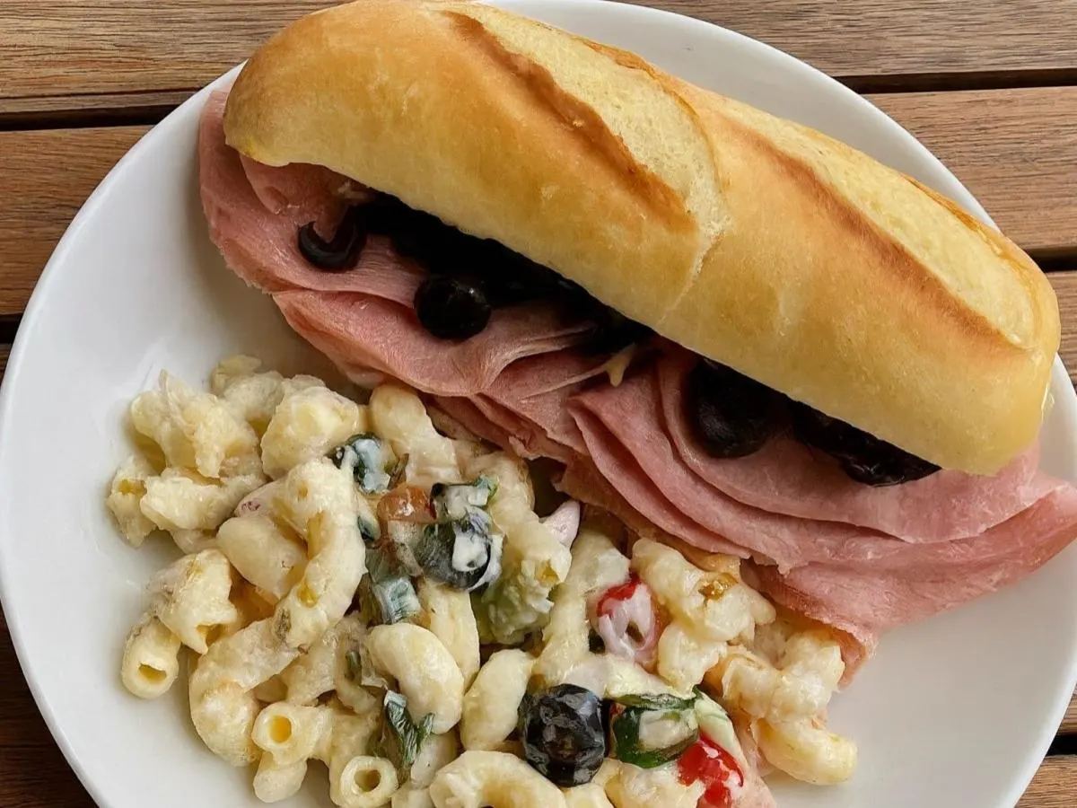 The Muffuletta Man with Macaroni Salad
