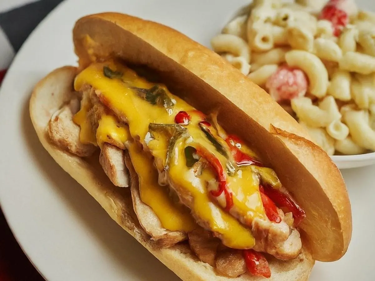 The Chicken Balboa with Macaroni Salad