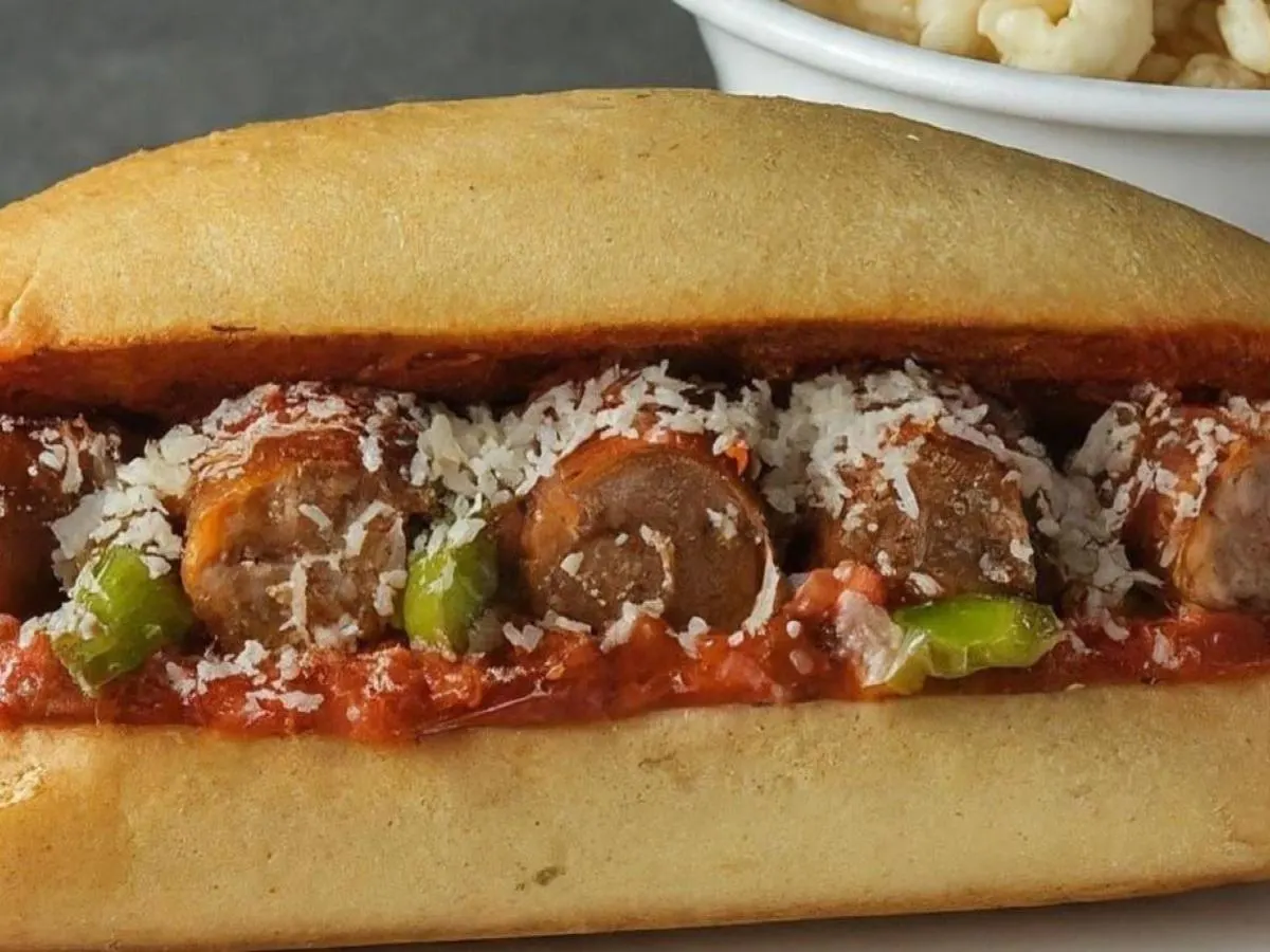 The Gluten Free Sausage Peppers Lonely Onions Club with Potato Salad