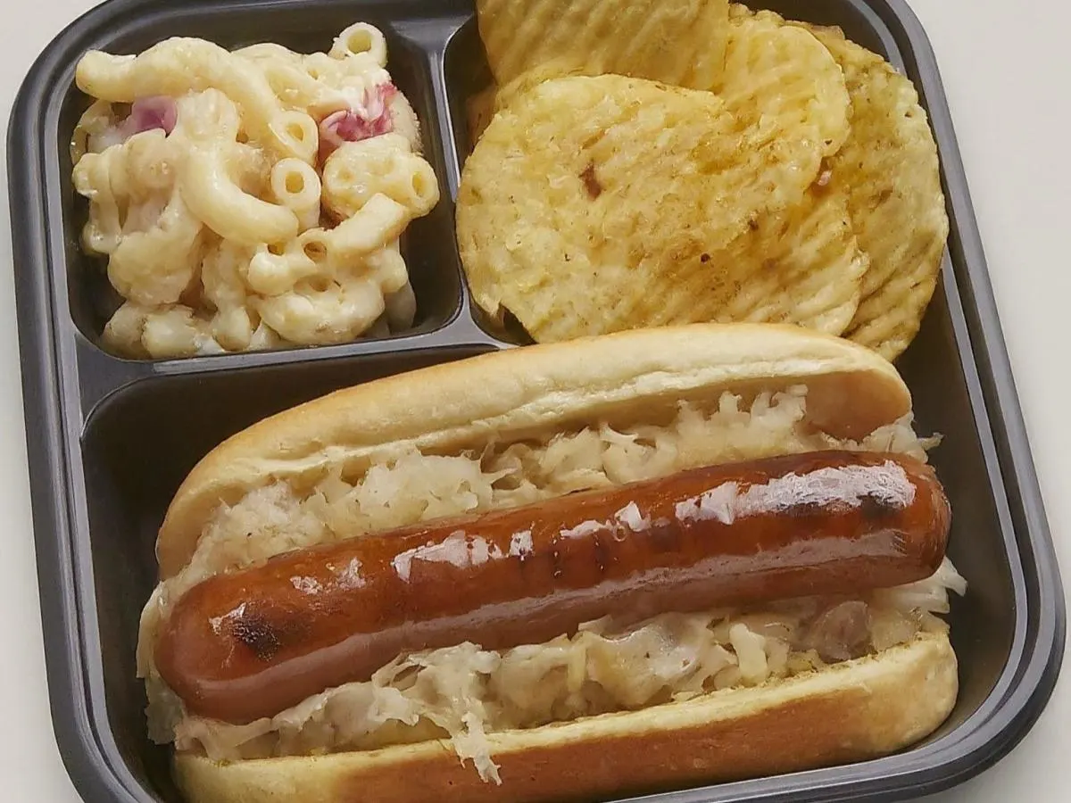 Sauerkraut Hot Dog Meal