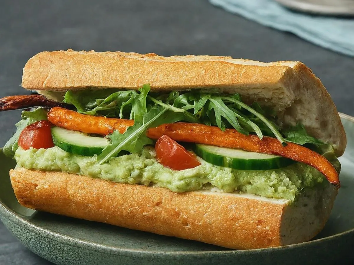Vegan Roasted Carrot Baguette Vegan Roasted Carrot Baguette