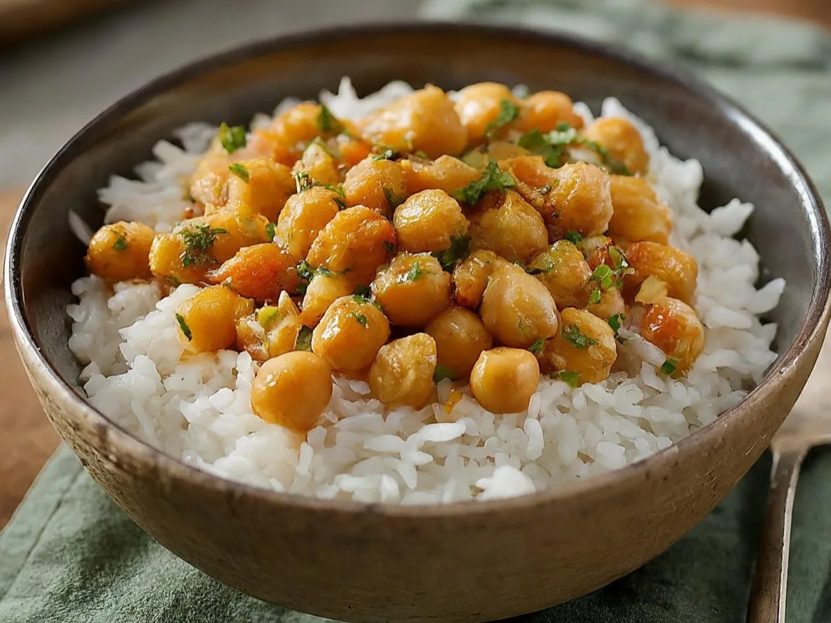 Chickpeas over Jasmine Rice [Small]