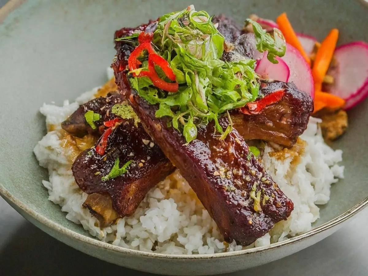 (3) Ribs over Rice Boxed Meal [Small]
