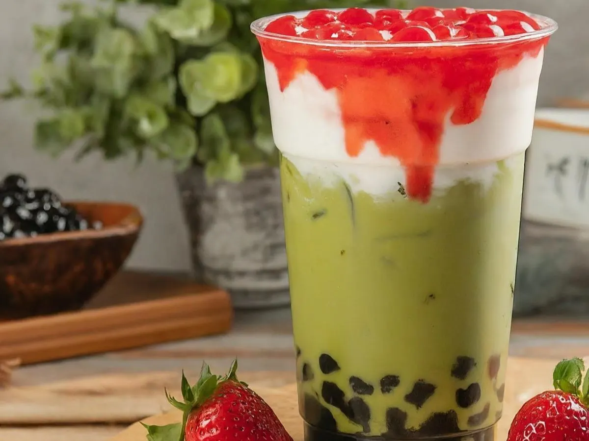 Strawberry Green Tea (Quarter Sweetness) Strawberry Green Tea (Quarter Sweetness)
