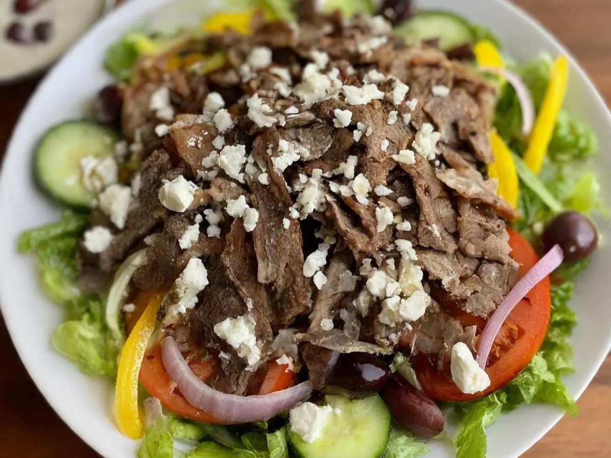 Lamb & Beef Gyro Greek Salad Lamb & Beef Gyro Greek Salad