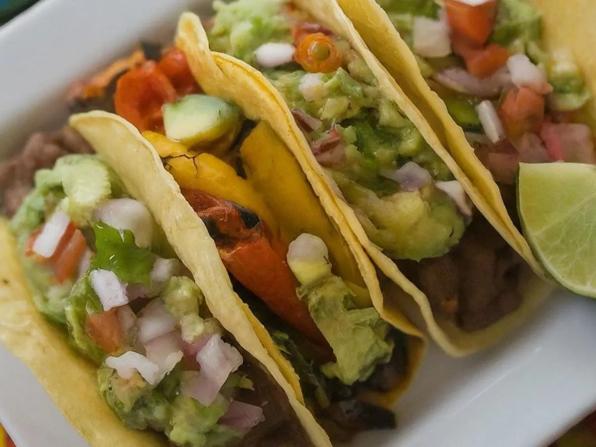 Grilled Veggie Grande Tacos (Vegan, No Cheese) Grilled Veggie Grande Tacos (Vegan, No Cheese)