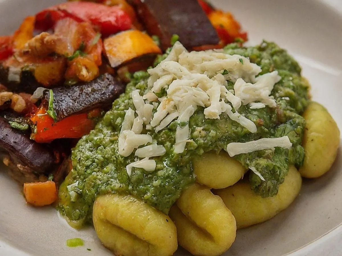 Walnut Broccoli Pesto Gnocchi