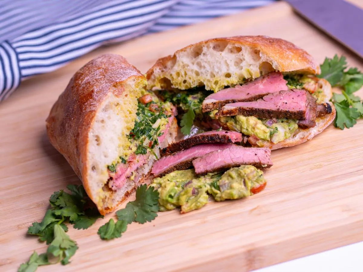 Steak and Guac Sandwich