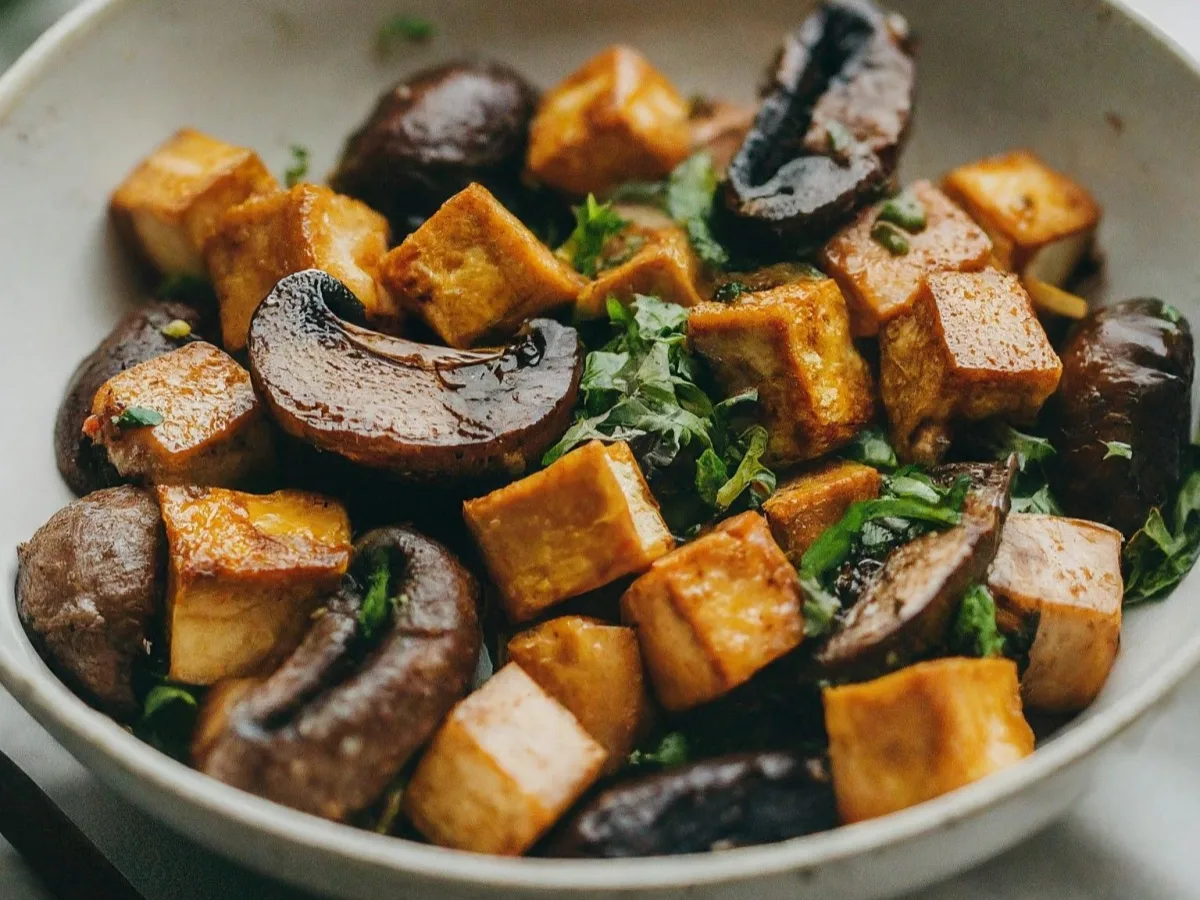 Portobello and Spiced Tofu (Vegan) Portobello and Spiced Tofu (Vegan)
