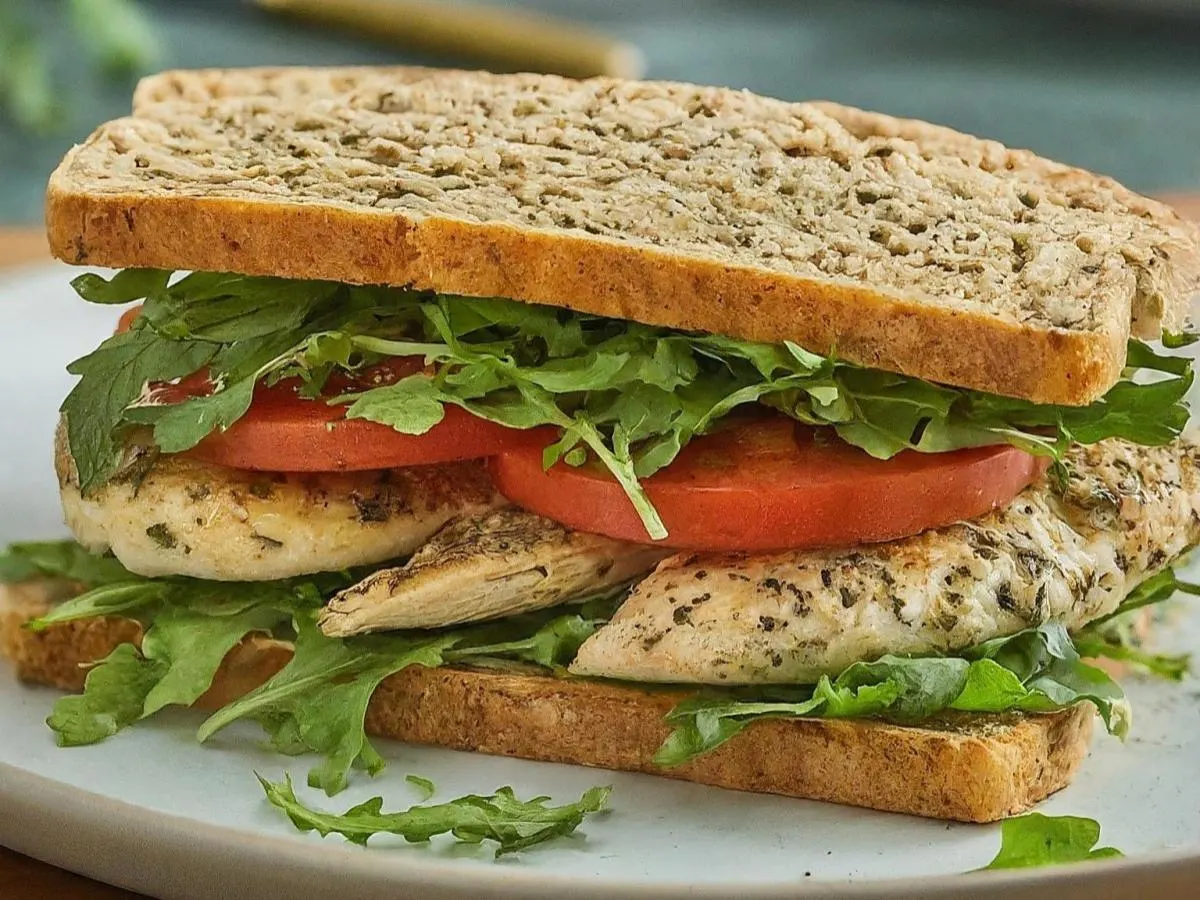 Gluten-Free, Dairy-Free Herb Crusted Chicken Sandwich (No Cheese)
