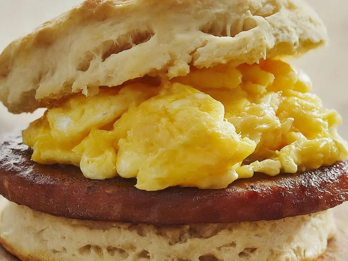 Turkey Sausage and Egg Biscuit