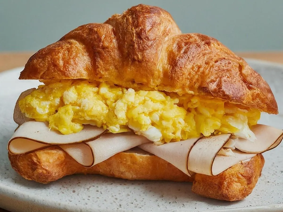 Turkey Bacon and Egg Croissant