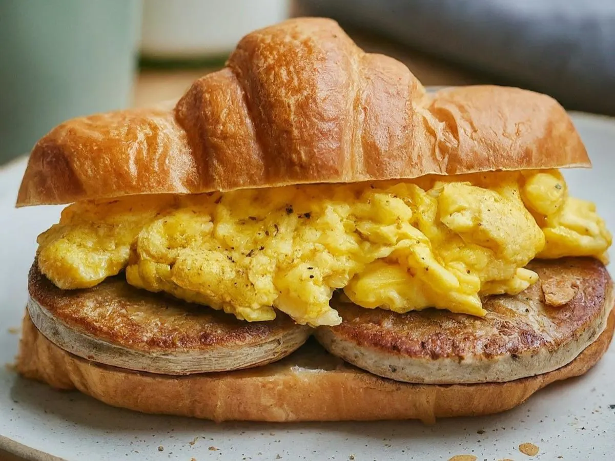 Turkey Sausage and Egg Croissant