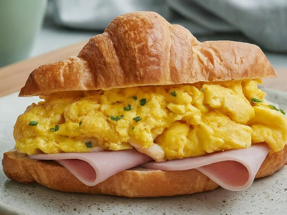 Half Smoke and Egg Croissant