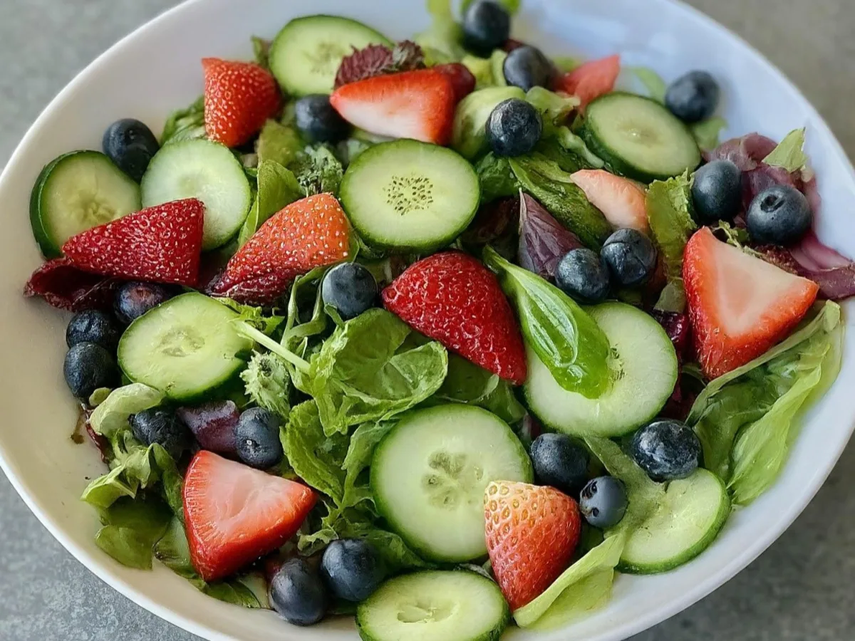 Allergen Free Gluten Free Vegan Spring Berry Salad (No Cheese)