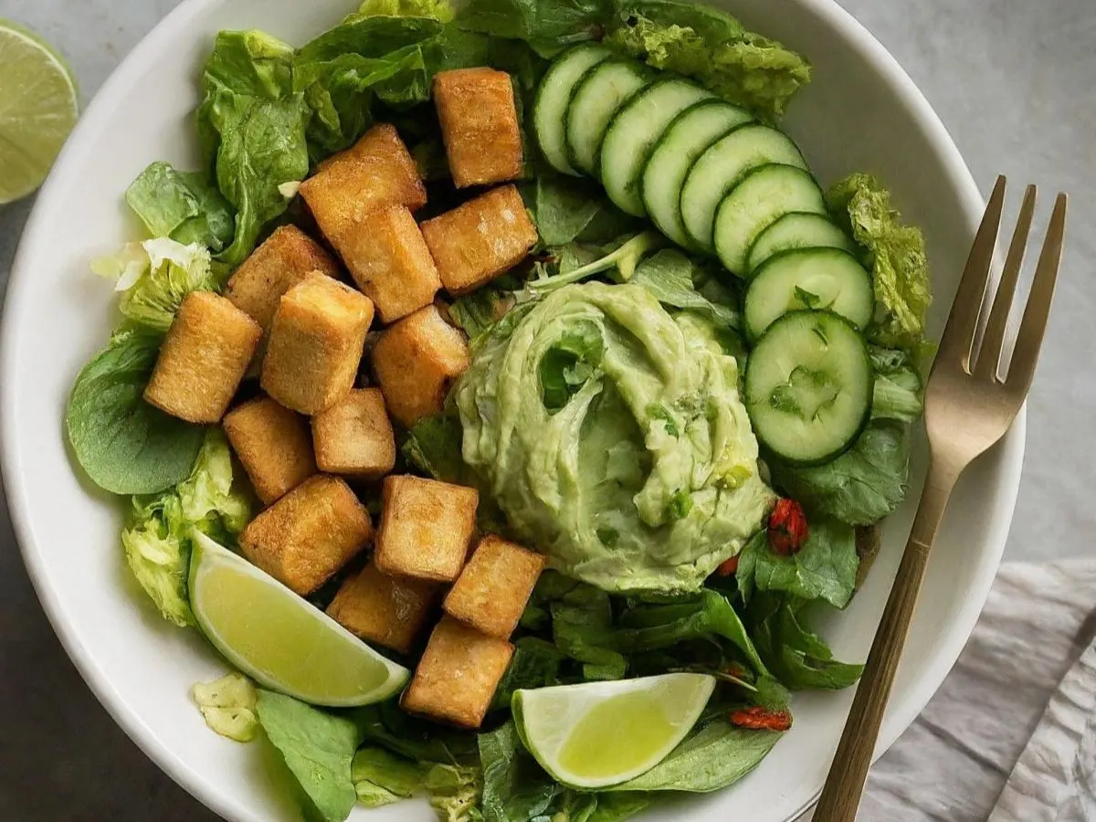 The Green Salad with Crispy Tofu The Green Salad with Crispy Tofu